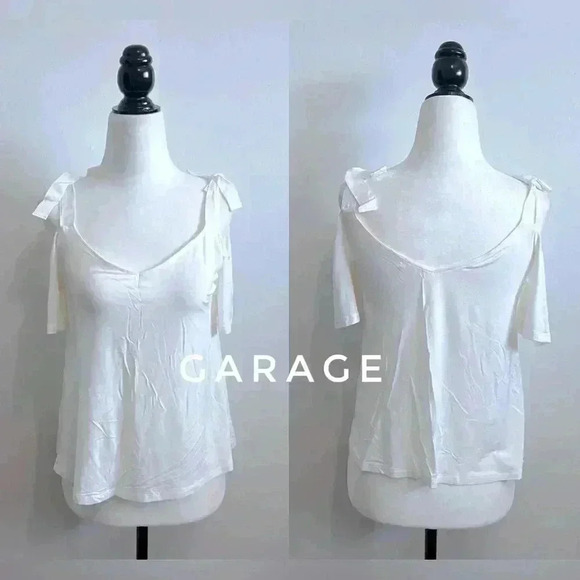 BNWOT Garage white Off The Shoulder Tank Top size S - Picture 1 of 2